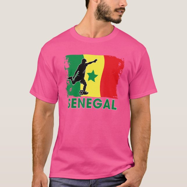 Camiseta Fã De Futebol Do Senegal 2022 Equipe Nacional De F (Frente)