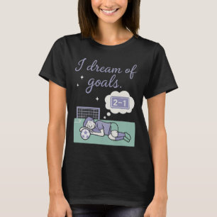 Camiseta Fã de Futebol Eu Sonho Com Metas Desenho Cursivo E
