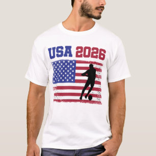 Camiseta Fã de Futebol EUA 2026 Bandeira dos Estados Unidos