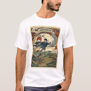 Camiseta Fã de Futebol Japonês Torcedor de Futebol Japonês