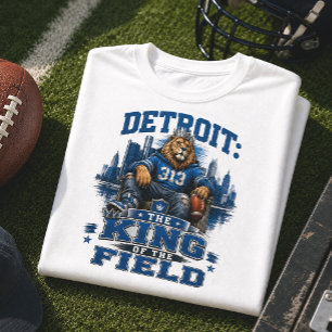 Camiseta Fã de Futebol Leão do Rei de Detroit
