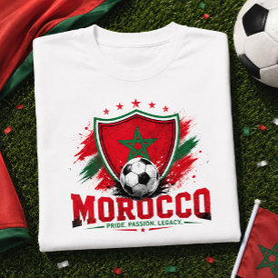 Camiseta Fã de Futebol Marroquino Atlas Lions Futebol Marro