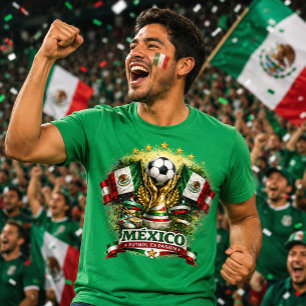 Camiseta Fã de Futebol México El Tri Copa do Mundo de Futeb