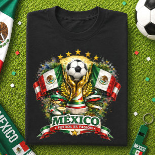 Camiseta Fã de Futebol México El Tri Copa do Mundo de Futeb