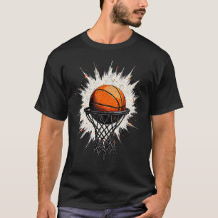 Camiseta Fã de Jogador de Basquete Pai Dia do Jogo Engraçad
