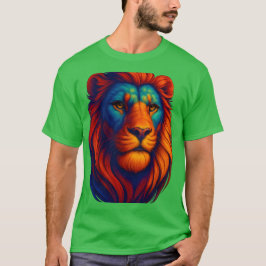 Camiseta fã de leão realista t_short bold poderoso