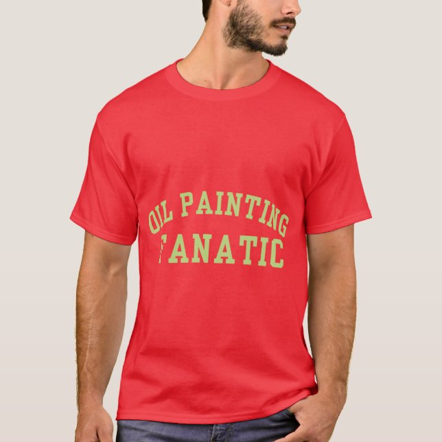 Camiseta Fã de pintura a óleo retrô engraçado (Frente)