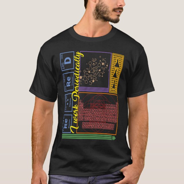 Camiseta Fã de Química Eu Trabalho Periodicamente Aposentad (Frente)