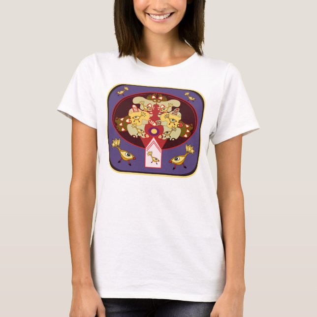 Camiseta Fã do quebra-cabeça do pássaro (Frente)