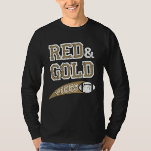 Camiseta Fã do Time de Futebol Red & Gold Vibes