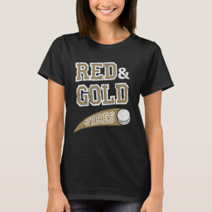 Camiseta Fã do Time de Hóquei Red & Gold Vibes