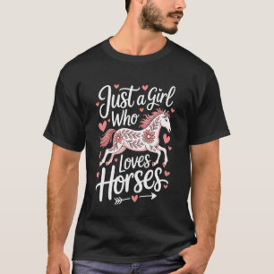 Camiseta Fã Equino Só Uma Garota Que Ama Cavalos