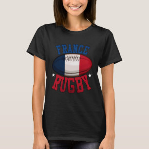 Camiseta Fã Francês do Jogador de Esportes de Rugby