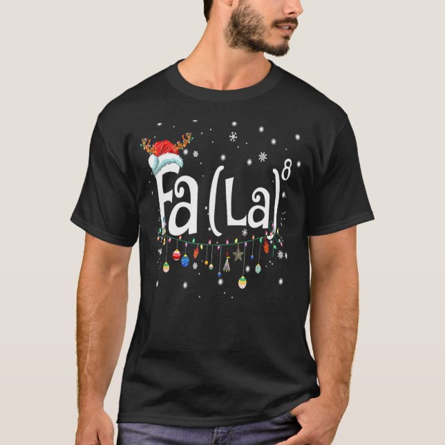 Camiseta Fa La 8  Natal Papai Noel Fa La Matemática (Frente)