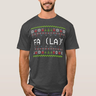 Camiseta Fa La 8 Papais noeis de Natal Engraçados Professor