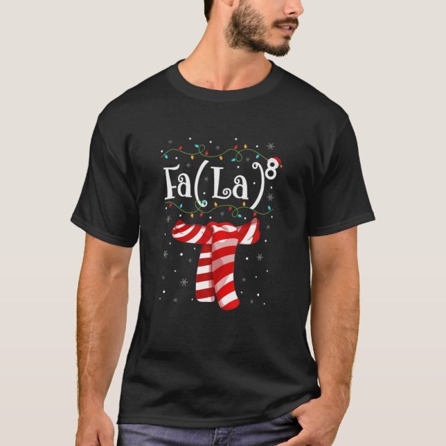 Camiseta Fa La 8 Professor De Matemática Fa La Christmas (Frente)