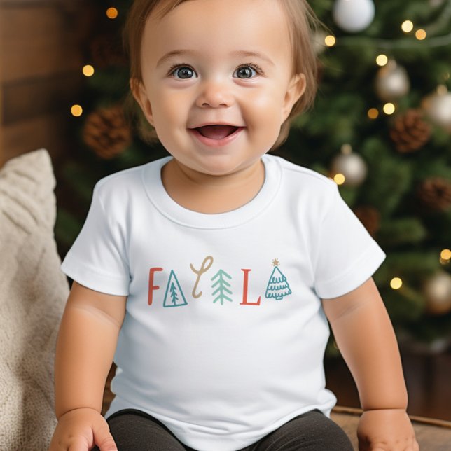 Camiseta Fa La Funny Natal Férias (Fa La La Funny Christmas Tree Holiday Toddler T-shirt)