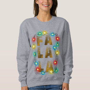 Camiseta Fa La La Christmas Sweatshirt - Festivas Carols Te