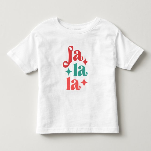 Camiseta Fa La La - Design de Tipografia Festiva Foliday (Frente)