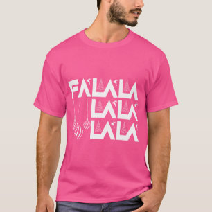 Camiseta Fa La La La La" Gráfico Moderno de Natal
