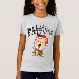 Camiseta Fa La La La La La Christmas Dog Singing Jersey Shi