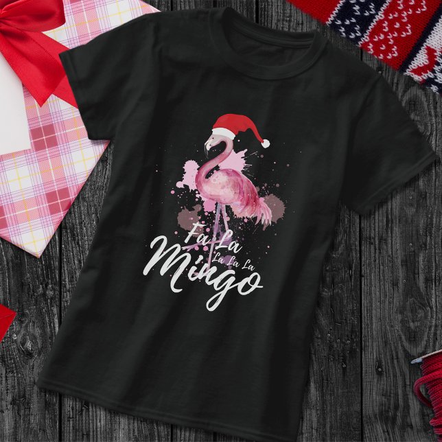 Camiseta Fa la la la la Mingo Flamingo (Criador carregado)