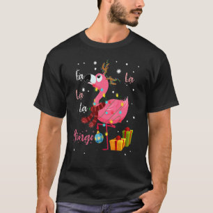 Camiseta Fa La La La Mingo Flamingo Para O Natal Xmas Paja