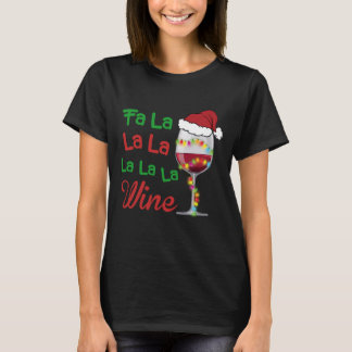Camiseta Fa_La_La_La_Wine_Christmas_Wine_Glass