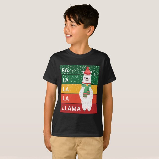 CAMISETA FA LA LA LLAMA (Frente Completa)