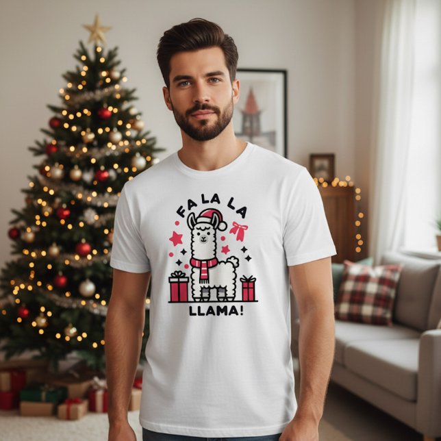 Camiseta Fa La La Llama Christmas (Criador carregado)