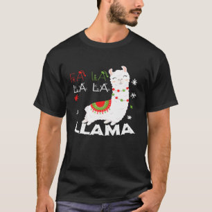 Camiseta Fa La LA Llama Cute Christmas Llama Design Prem
