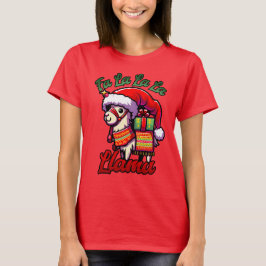 Camiseta Fa La La Llama - Feliz Natal Llama Design