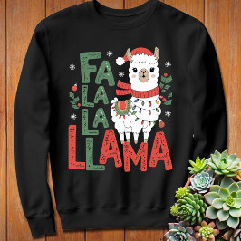 Camiseta Fa La La Llama | Llama Lover Retro Natal