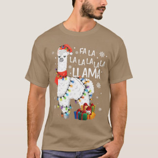 Camiseta FA La La Llama Natal Divertido Amante de Llama Nat