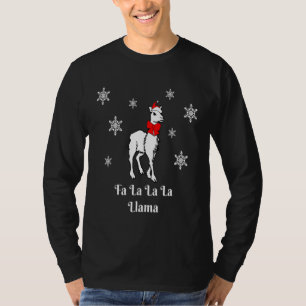 Camiseta Fa La La Llama Natal Llama Snowflake