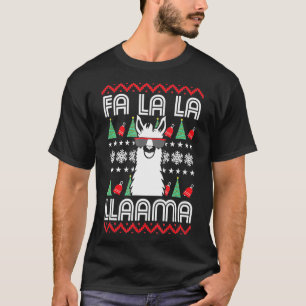 Camiseta Fa La La Llama Pajamas Alpaca Christmas Gift, Fa L