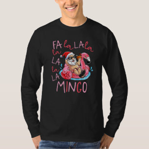 Camiseta Fa La La Mingo Flamingo Matando o Natal