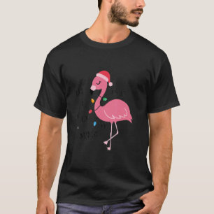 Camiseta Fa La La Mingo Flamingo Para O Natal