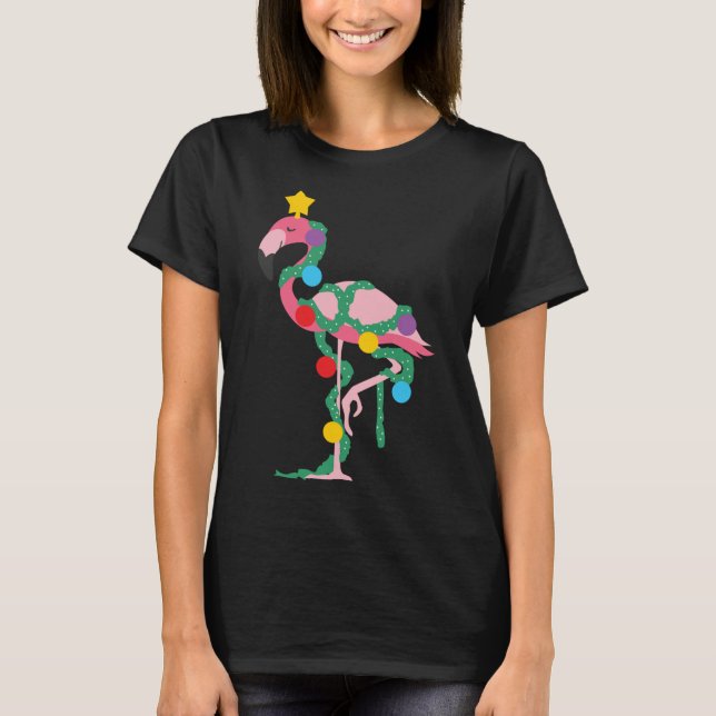 Camiseta Fa La La Mingo Pink Flamingo Flamingo Das Árvores  (Frente)