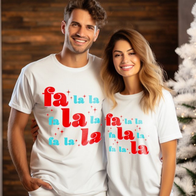 Camiseta Fa La La Natal (Criador carregado)
