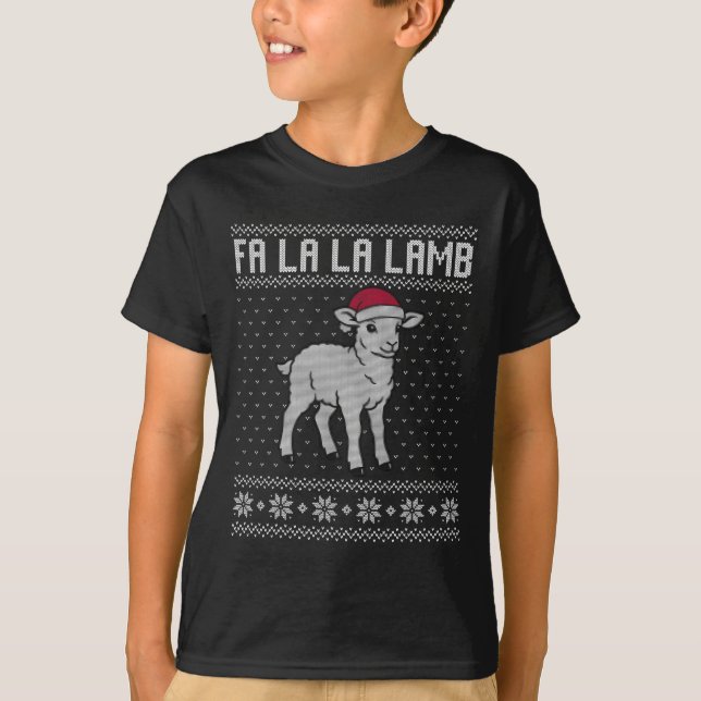 Camiseta Fa La Lamb Ugly Sweater (Frente)