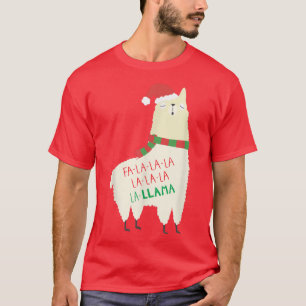 Camiseta Fa La Llama Cute Llama ChristmasAlpaca