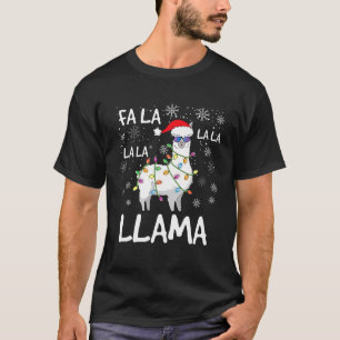 Camiseta Fa La Llama Mulheres Homens Crianças Engraçado Lla