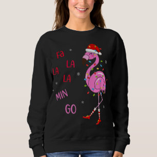 Camiseta Fa La Mingo Christmas Flamingo Tree Sant