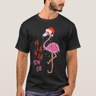 Camiseta Fa La Mingo Flamingo Natal Tropical Xmas Tr