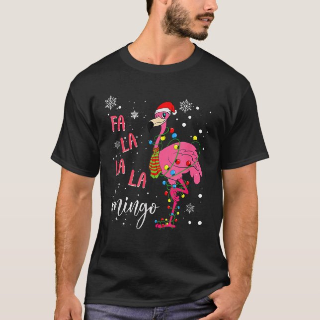 Camiseta Fa La Mingo Santa Hat Natal (Frente)