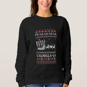 Camiseta Fa La Valhalla Viking Navio Frio Natal Xmas