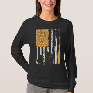 Camiseta Fã Patriótica Americana do Bat Amarelo