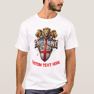 Camiseta Fã Personalizado da Seleção Inglesa de Futebol