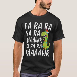 Camiseta Fa Ra Ra Rawr Dinosaur T Rex Xmas Lights Dinosaur